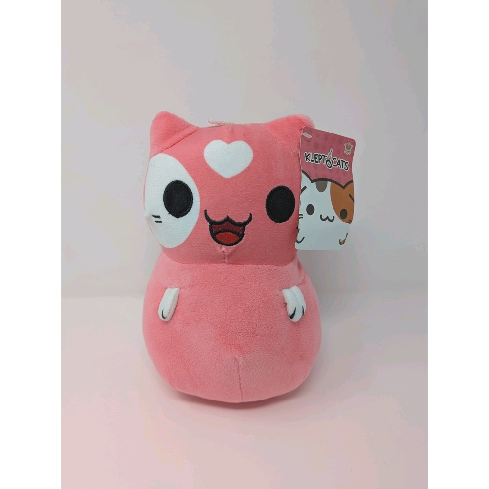 new w/tag Kleptocats Ralphie the Pink Kitty Cat Heart on Head Plush Animal